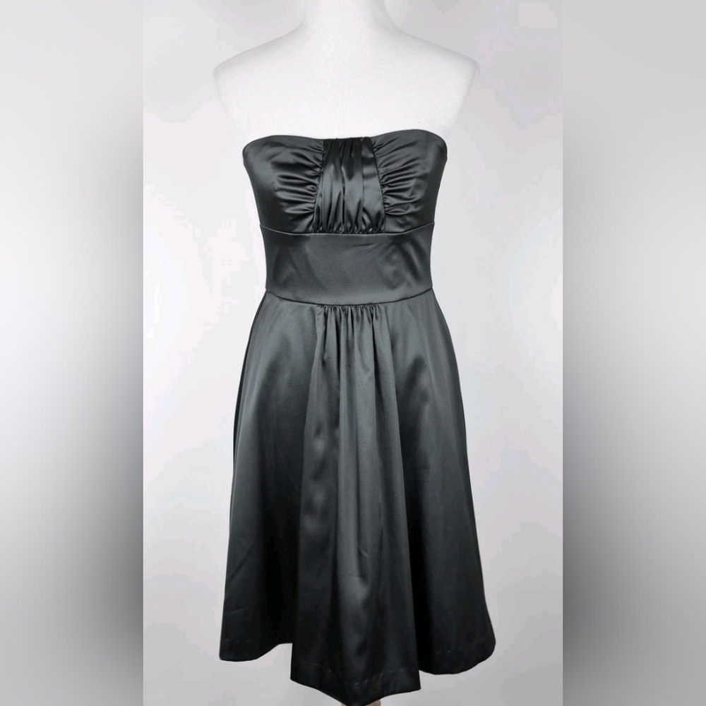 Size 6 - White House Black Market Satin Black Dress